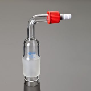 Adaptador Curvo C/In Macho 24/29 E Conector Roscado Glassco