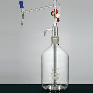 Bureta Zero Automatica Branca 50 Ml T/Teflon Grad.1/10 C/Frasco Branco 2000Ml E Certificado Glassco