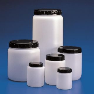 Boião cilindrico HDPE b/larga 02000ml c/tampa roscada preta e vedante Kartell 156800