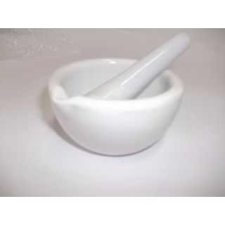 ALMOFARIZ PORCEL.85X55MM-150ML C/PILÃO GLASSCO