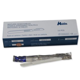 Bisturi descartavel c/cabo plastico e lamina inox nr.23 (embalado individualmente) Nahita FMB010 (emb.10un)